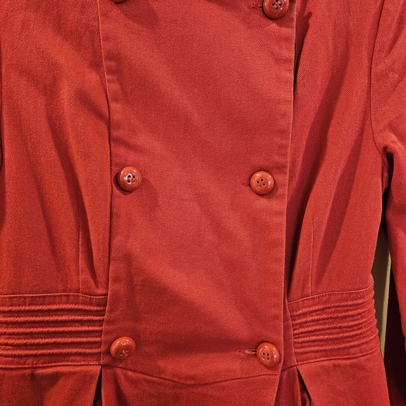 Anthropologie red double breasted coat - Picture 3 of 11